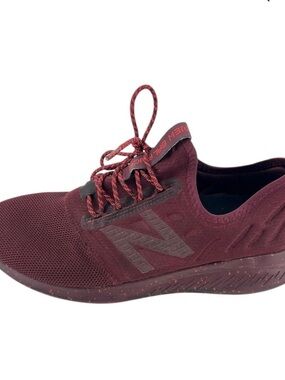 New Balance Maroon Knit Lace-Up Sneakers